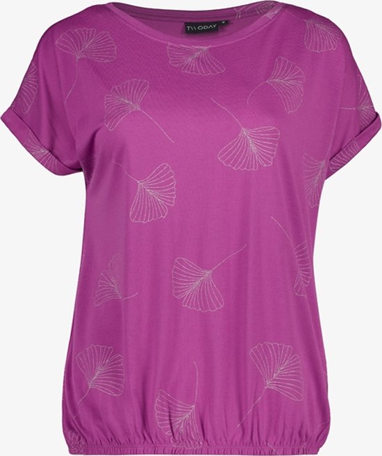 T-shirt femme TwoDay rose avec imprimé discret - Taille S