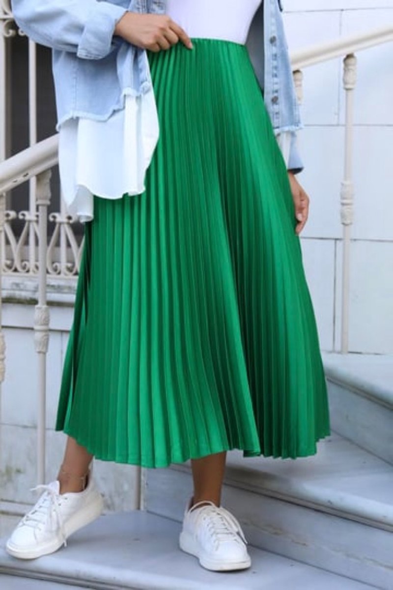 Groene plisse rok hotsell