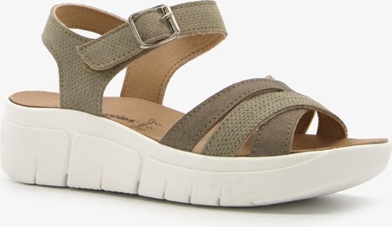 Hush Puppies dames sandalen groen/beige - Maat 37