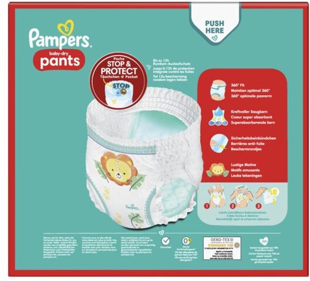 Pampers Baby-Dry Pants Maat 6, 138 Luierbroekjes, 13kg-19kg, 360° Pasvorm Om Openingen en Lekken Te Helpen Voorkomen