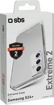 SBS Extreme X2 Coque de téléphone adaptée pour Samsung Galaxy S24 Plus Coque rigide résistante aux chocs – Transparent