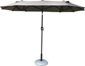 Sunnydays - Dubbele Parasol voor veel Schaduw - 300x150cm - Hoogte 217cm - Antraciet