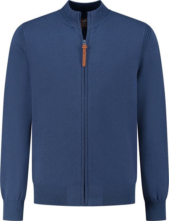 MGO Ian - Dun gebreid Herenvest - Blauw - Maat XL