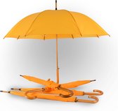 Luxe Oranje & Gele Paraplu Set voor Volwassenen | Automatisch en Windbestendig | Set van 5 - Koninklijke Stijl | 98cm Diameter