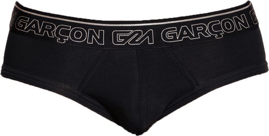 Garçon Black Brief - MAAT XL - Heren Ondergoed - Slip voor Man - Mannen Slip
