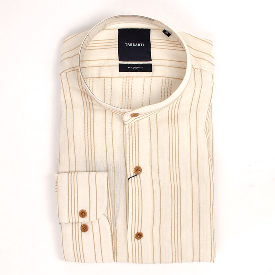Casale Shirt With Detailed Lines Ivory (TRSHIA376 - 102)