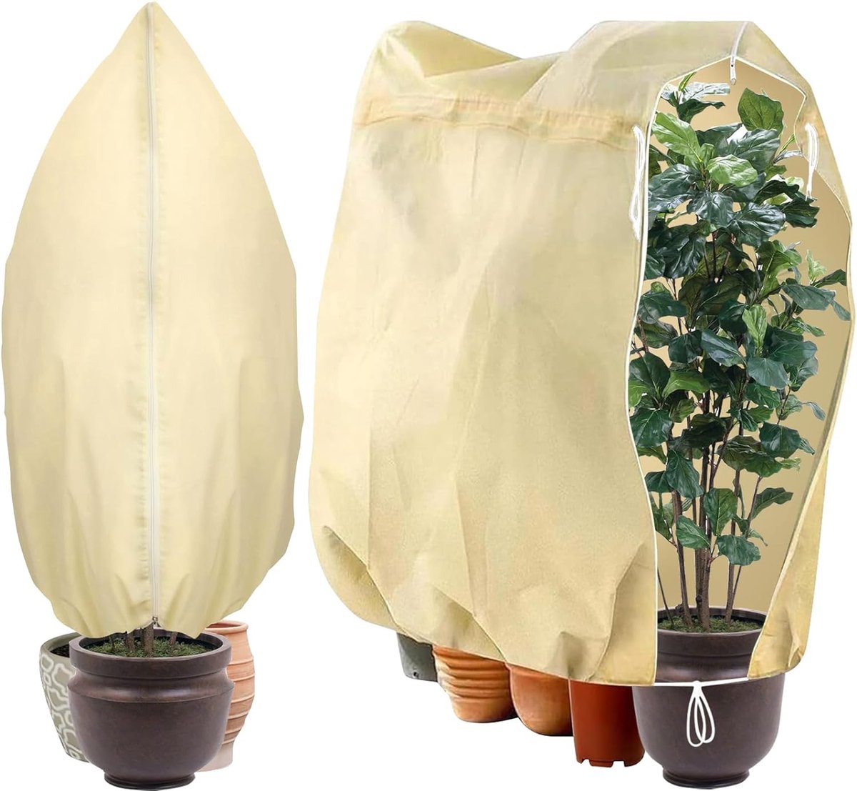 ZQEJEFD Winterplantenbescherming, 2 stuks, XL, 180 x 120 cm ZQEJEFD Winterplantenbescherming, 2 stuks, XL, 180 x 120 cm