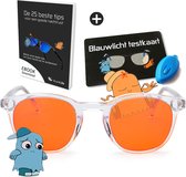 BrightLife Relax Transparant® Blauw licht bril - Computerbril - Blauw licht filter bril - Beeldschermbril - Blue light glasses - Compleet pakket - Beste keus voor 's avonds