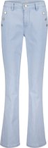 Pantalon bouton rouge Bibette Cloured Denim Stripe Srb4147 Bleach Blue Femme Taille - W36
