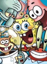 5D Diamond Painting Volwassenen - SpongeBob - Fotoformaat 50x70cm - Volledige Set – Inclusief Pen Schudbakje Wax Opbergzakjes en Wit Stickers - Ronde steentjes