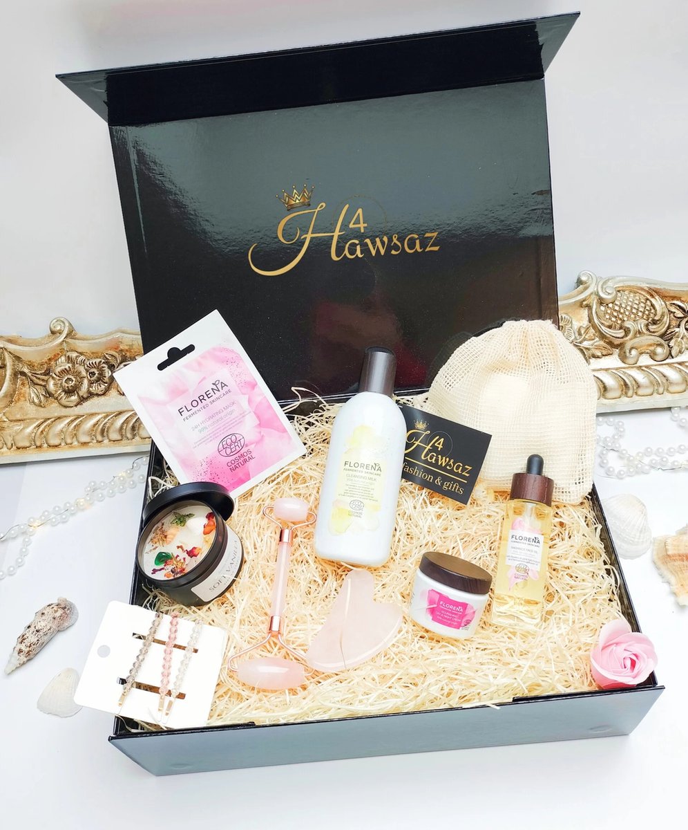 Goedkoopste Huidverzorging geschenkset 22 stuks - Hawsaz.nl Cadeau - Edelsteen gerukaars vanille - Serum - Masker - Gezichtsroller - Geschenksets - Cadeausets voor dames - Verwenpakket - Geschenkset - Luxe Cadeaupakket - Valentijnscadeau - verzorgingsproducten