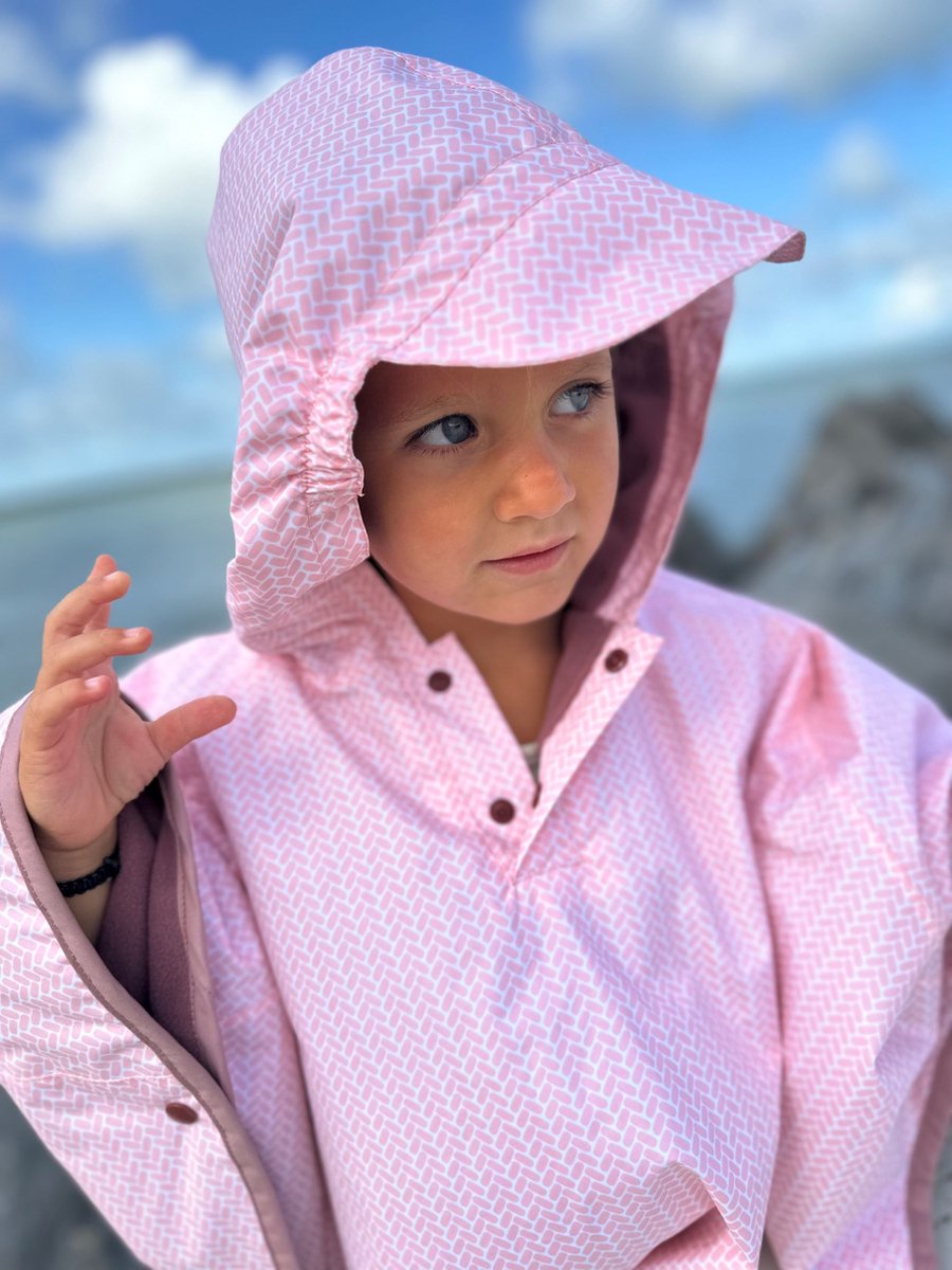 Ducksday - regenponcho kind - waterdicht - winddicht - fleece gevoerd - Molly — afbeelding 7