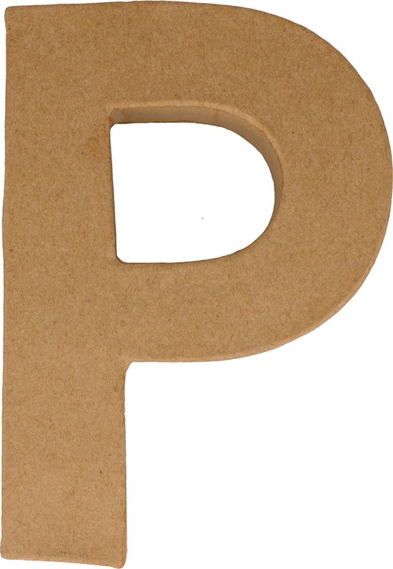 Artemio letter P papier-maché 15 cm