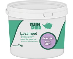 Lavameel | Tuin-Dier | Meststof voor biologische (moes)tuin | Natuurlijke bestrijding heermoes & buxusmot | In handige bewaaremmer | 2.000 gram | 2 kilogram