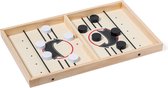 Slingpuck Game - Speelgoed - Slingshot - Hockey - Sjoelbak hout - Bordspel - Drankspelletjes - 35 x 22 cm