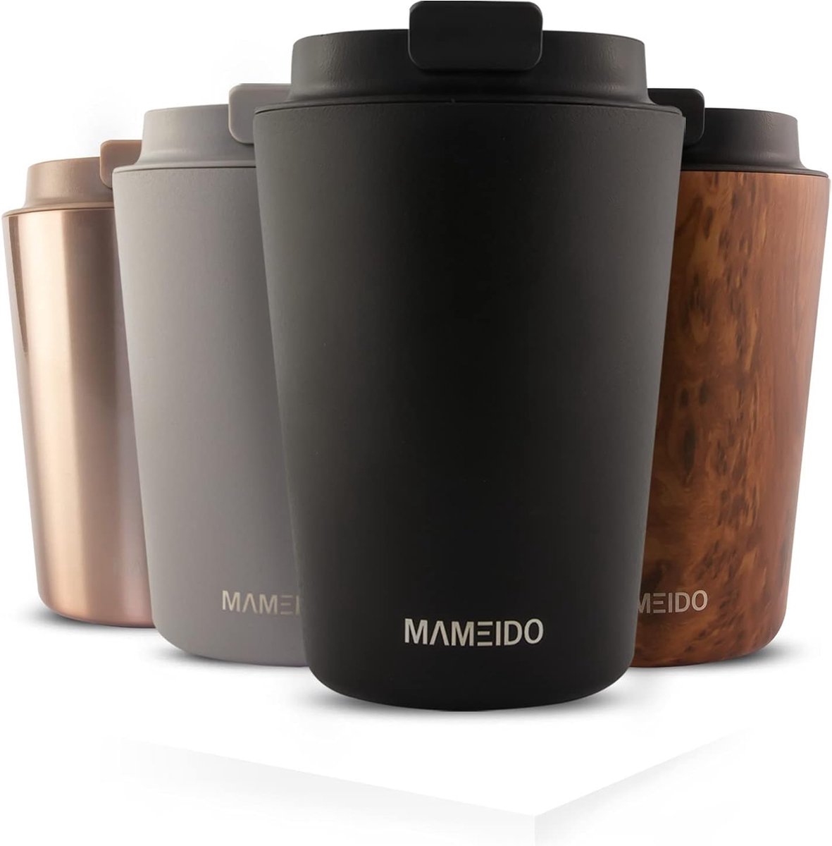 350ml Rich Black Roestvrij Staal Thermosbeker - Dubbelwandig Geïsoleerd en Lekvrij - Coffee to go Mok