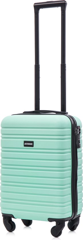 BlockTravel handbagage reiskoffer XS met wielen afneembaar 29 liter - inbouw TSA slot - lichtgewicht - mint groen