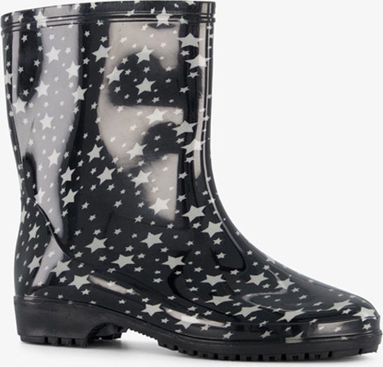 Dames regenlaarzen zwart met sterrenprint - Maat 38 - 100% stof- en waterdicht