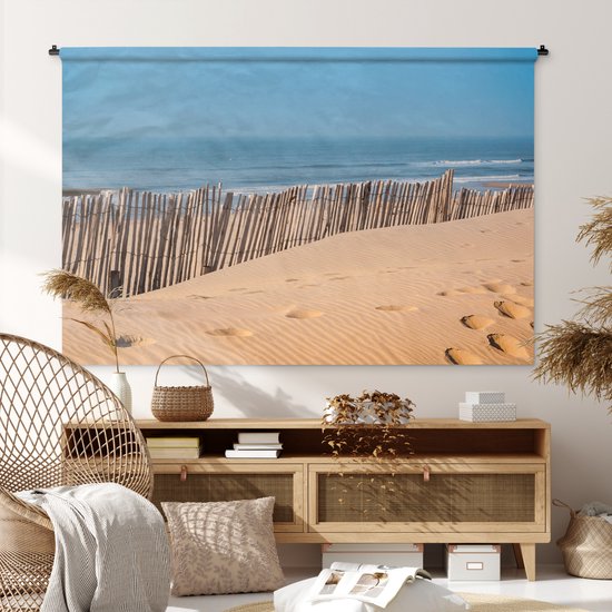 Tapisserie - Plage - Poteaux - Mer - 180x120 cm - Tapisserie