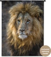 Tapisserie Lions - Roi Lion Tapisserie en coton 120x160 cm - Tapisserie murale avec photo XXL / Groot format !