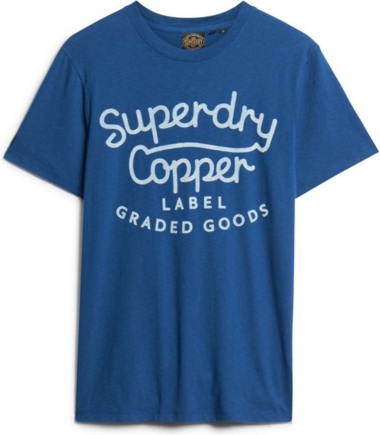 Copper Label Script Tee Pilot Mid Blue Slub (M1011905A - 2AM)