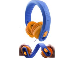 DKT Eduline Flexifoon blauw/oranje flexibele hufterproof koptelefoon hoofdtelefoon kinderen voor gebruik in de school klas