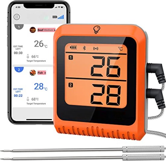 Vleesthermometer Bluetooth Vleesthermometer Digitaal Vleesthermometer Oven bol