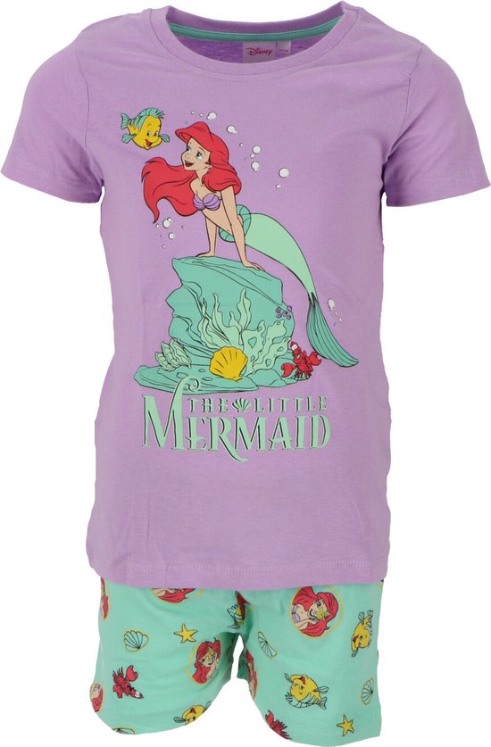 Princess Pyjama short - Taille 122/128 - Violet - Ariel