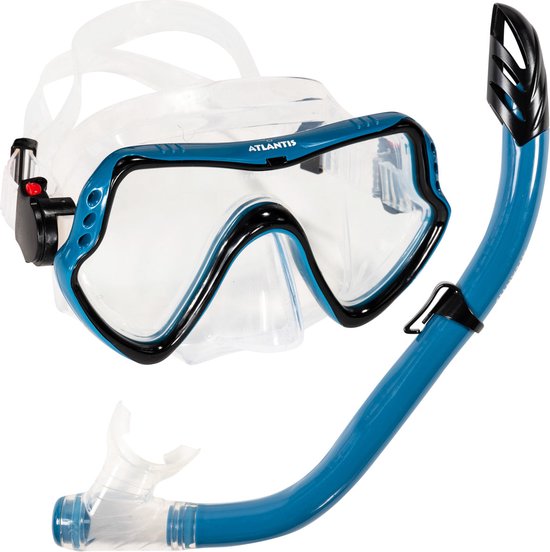 Foto: Atlantis samana pro combo snorkelset volwassenen zwart petrol blauw