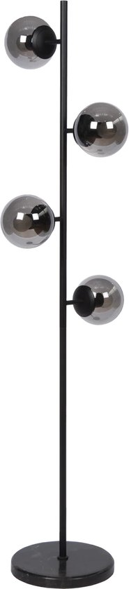 Atmooz - Vloerlamp Woonkamer Twister - E14 - Staande Lamp - Industrieel Zwart - 3 Lichtbronnen - Rond - Voor Eetkamer / Slaapkamer