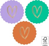 House of products - stickers multi - heart gold - verjaardag - hart - huwelijk - geboorte