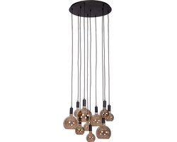 Atmooz - Hanglamp Sapa 10 - Lichtbronnen niet inbegrepen - Minimalistisch & Stijlvol - Zwart - Verstelbare snoerlengte