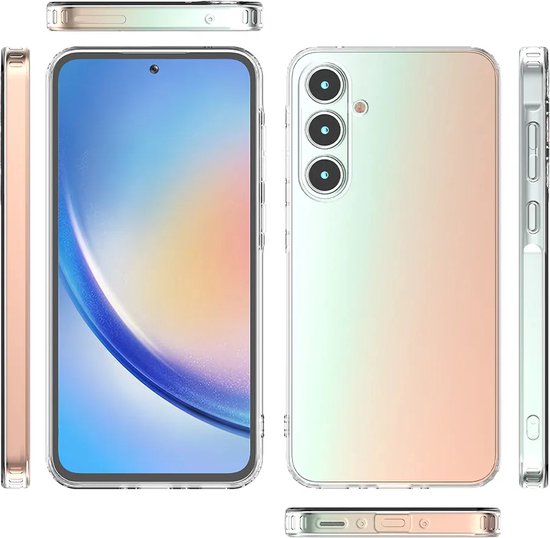 Geschikt voor Samsung Galaxy A35 Hoesje - Siliconen - A35 Hoesje Transparant Siliconen Case