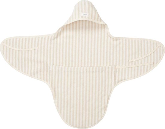 Koeka newborn omslagdoek Playa - biologisch katoen - beige/wit gestreept