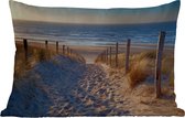 Buitenkussens - Zand - Strand - Duin - Zee - Zomer - 60x40 cm - Weerbestendig