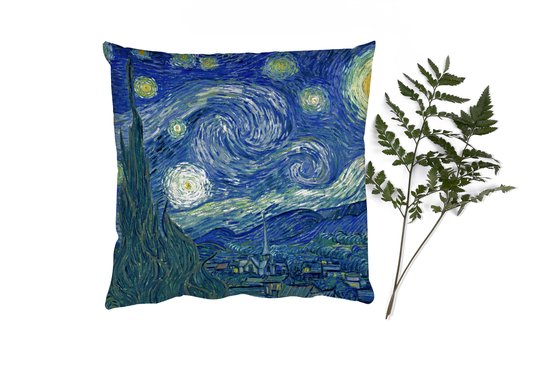 Sierkussens - Kussentjes Woonkamer - 60x60 cm - Sterrennacht - Schilderij - Oude meesters - Vincent van Gogh
