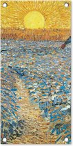 Tuinposter De zaaier - Vincent van Gogh - 30x60 cm - Tuindoek - Buitenposter