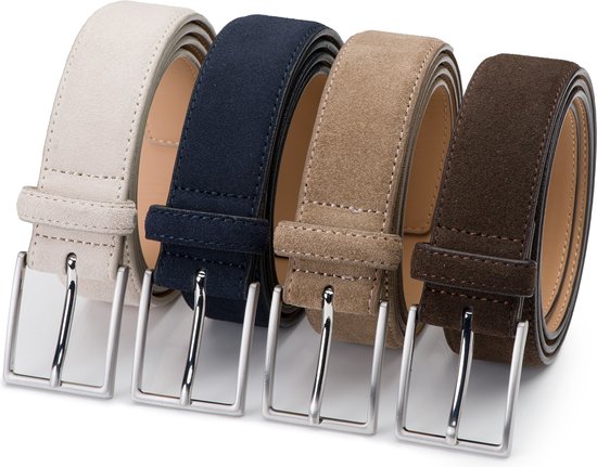 Verstelbare Suède Herenriem met GunMetal Gesp - 3,5 cm Breed | bol