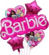 Barbie ballonnenpakket 5 st - Roze - Tekst - Ster - Feest - Prinses