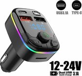 FM Transmitter Bluetooth - USB Snellader -Carkit -Snel Opladen -Muziek Luisteren -Handsfree Bellen Auto