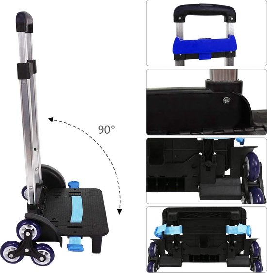 Elektrische Steekwagen - Trappen Omhoog En Omlaag, Elektrische Steekwagen Van 1200 W, Borstelloze Motor, Verwijderbare Batterij (48 V/36 Ah), Laadvermogen (400 Kg