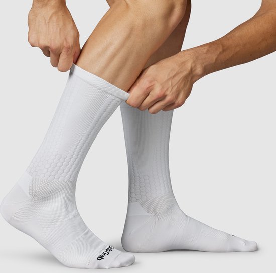 GripGrab - FastStream Aero Fietssokken Hoog Performance Zomer Wielren Sokken Tijdrijden - Unisex - Wit - Maat S (38-41) van Merkloos — afbeelding 2