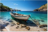 Tuinposter boot - Tuindecoratie - 180x120 cm - Tuindoek - Maritieme decoratie - Muurdecoratie voor buiten - Schuttingposter maritiem - Tuinschilderijen - Tuinwanddecoratie - Tuinposters