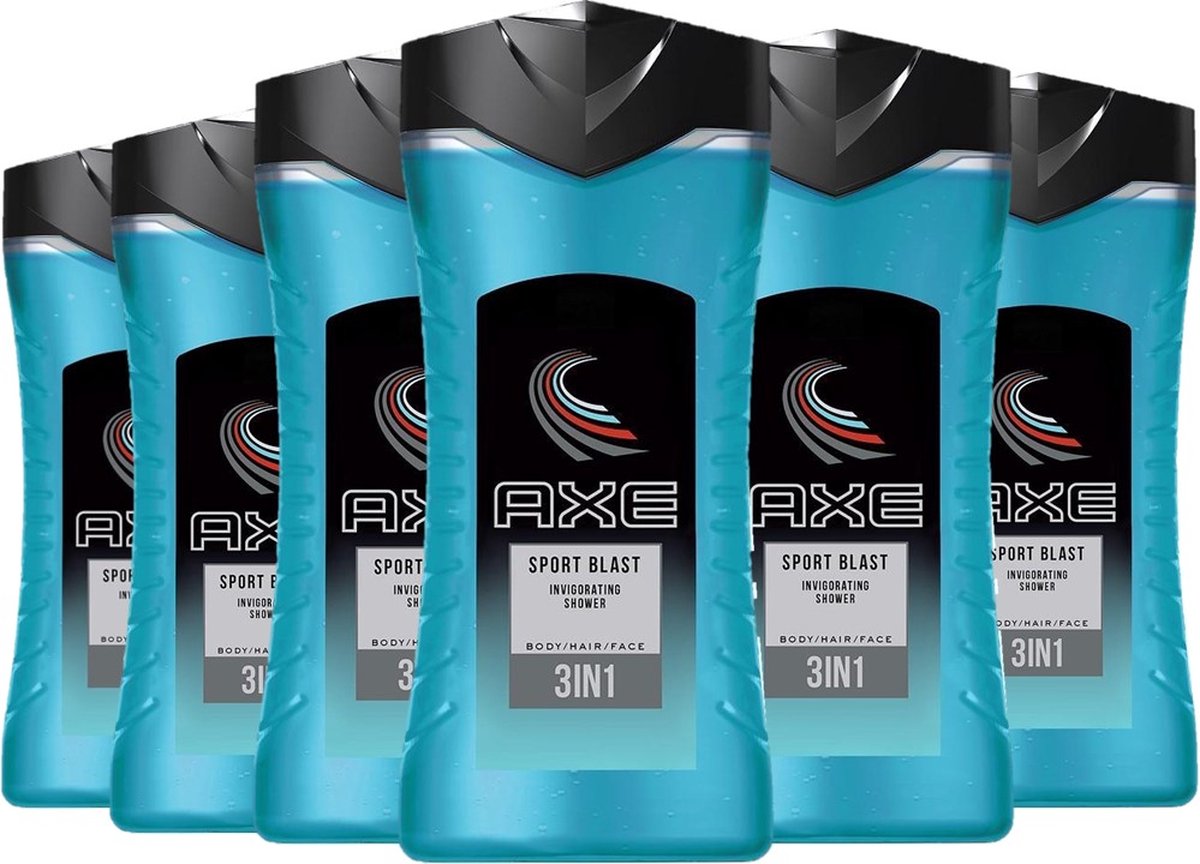 Goedkoopste Axe 3in1 Douchegel - Sport Blast - 6 x 250 ml