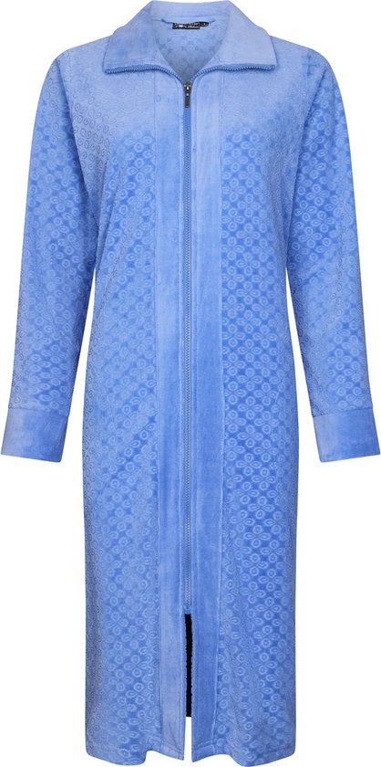 Velours blauwe badjas Pastunette - Blauw - Maat - XL