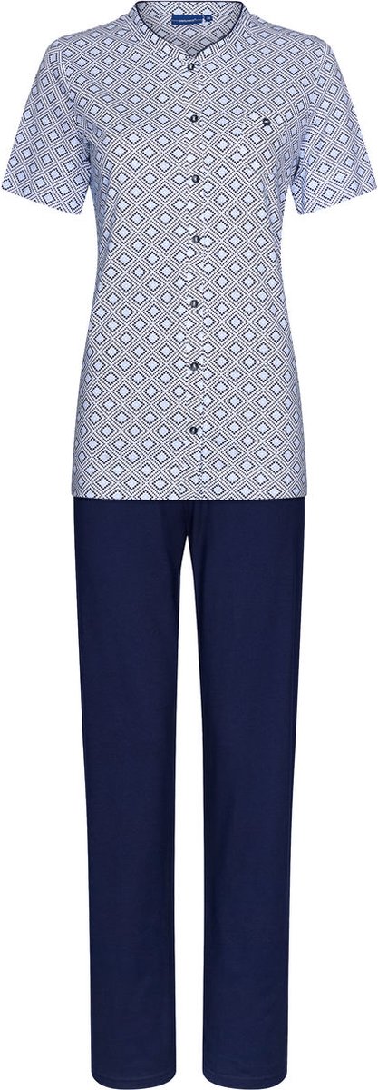 Pastunette Katoenen grafische pyjama Pastunette - Blauw - Maat - 36
