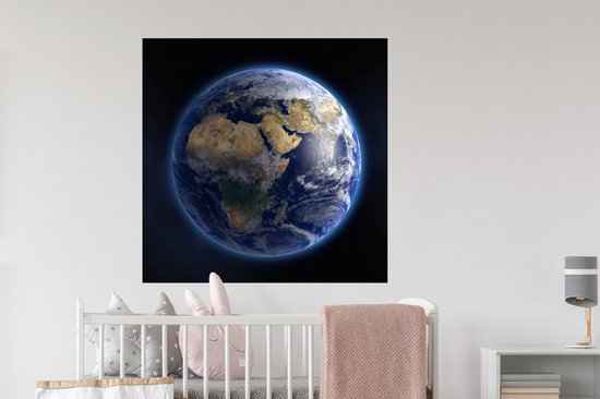 Stickers muraux - Terre - Espace - Planètes - 100x100 cm - Film Adhésif XXL