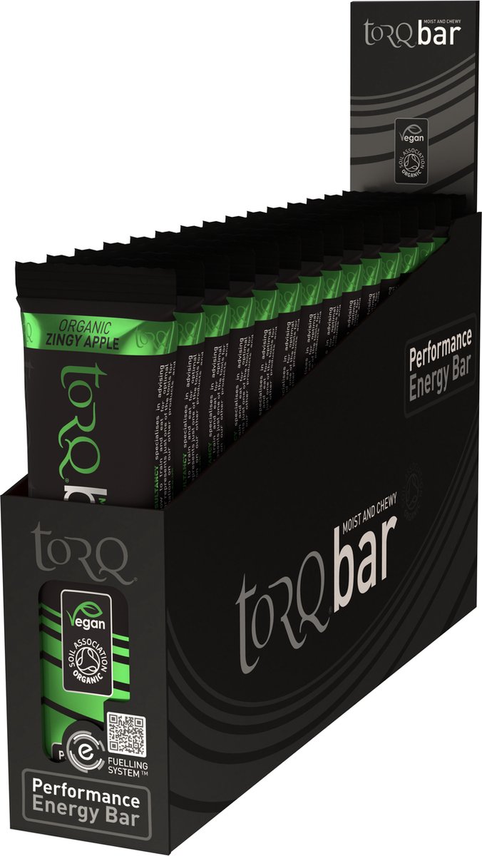 Goedkoopste Torq Doos Met Biologische Energierepen Pittige Appel 45g 15 Eenheden Zwart