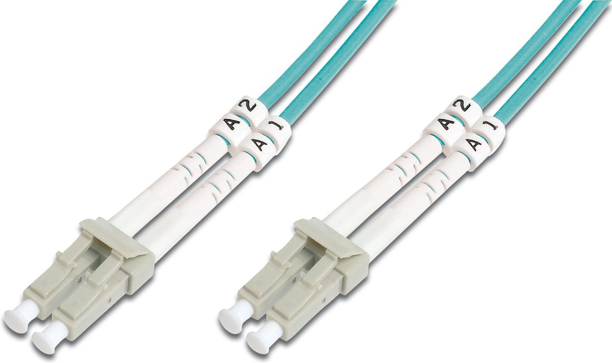 Digitus OM3, LC/LC, Multimode, 15m Glasvezel kabel I-VH Aqua-kleur