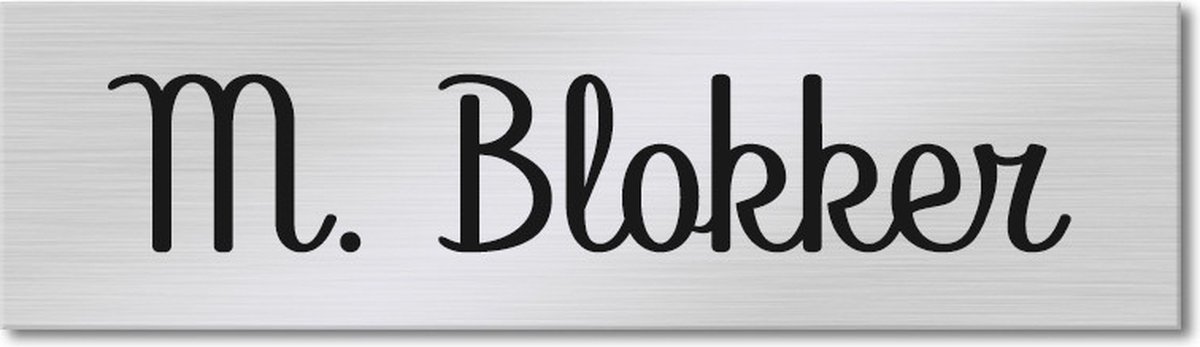 Kirinify - RVS Naambordje voordeur 11 x 3 cm met lasergravering - Zelf ontwerpen